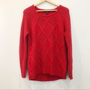 AEO Cable Knit Red Sweater size small